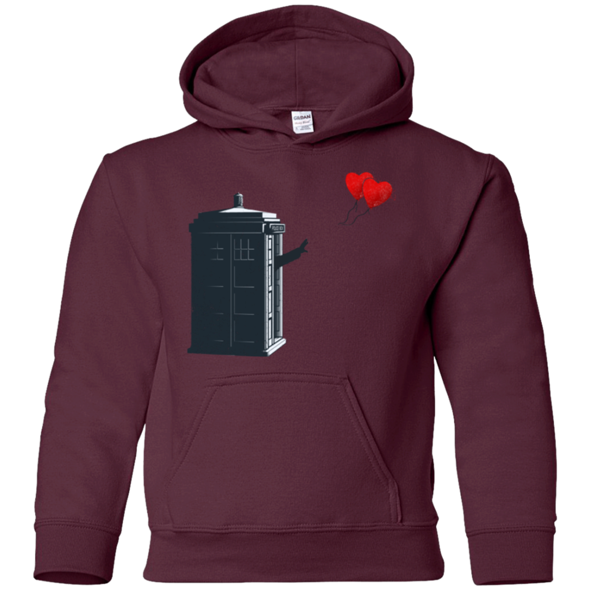 Dr Banksy Heart Balloon Youth Hoodie