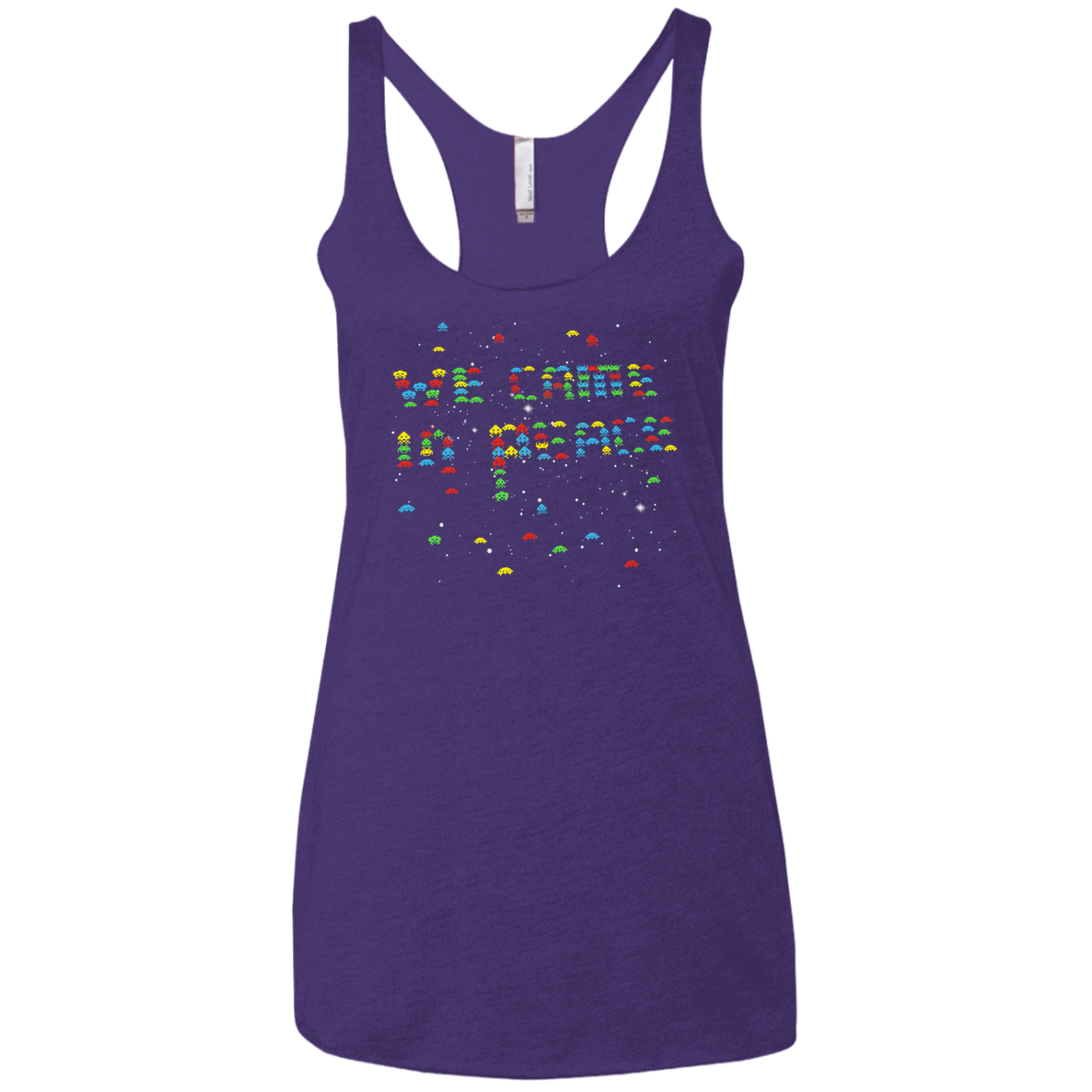 We came in peace Women's Triblend Racerback Tank