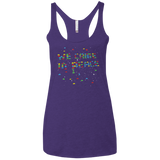 We came in peace Women's Triblend Racerback Tank