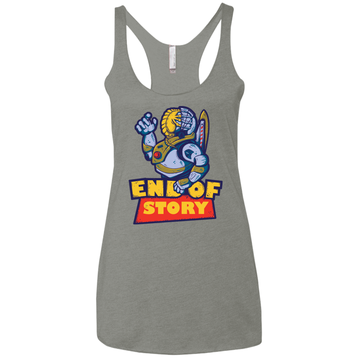 END OF STORY Women's Triblend Racerback Tank