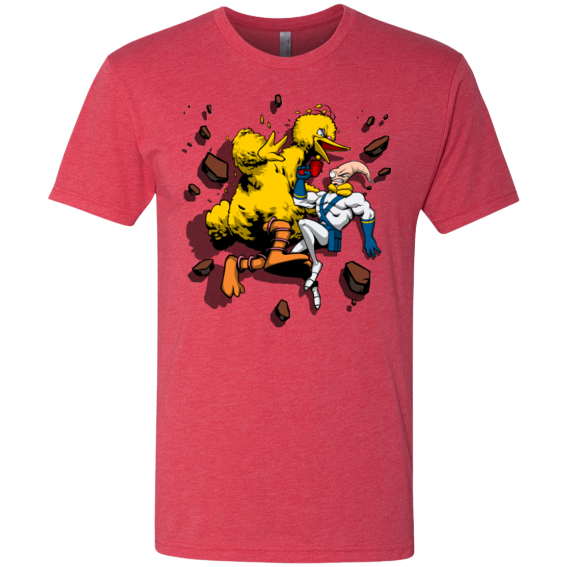 Big Bird and Worm Men's Triblend T-Shirt