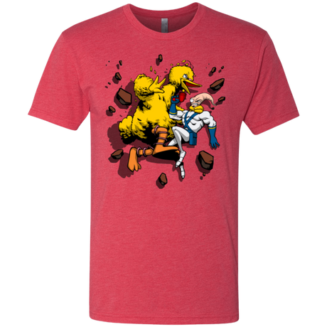 Big Bird and Worm Men's Triblend T-Shirt