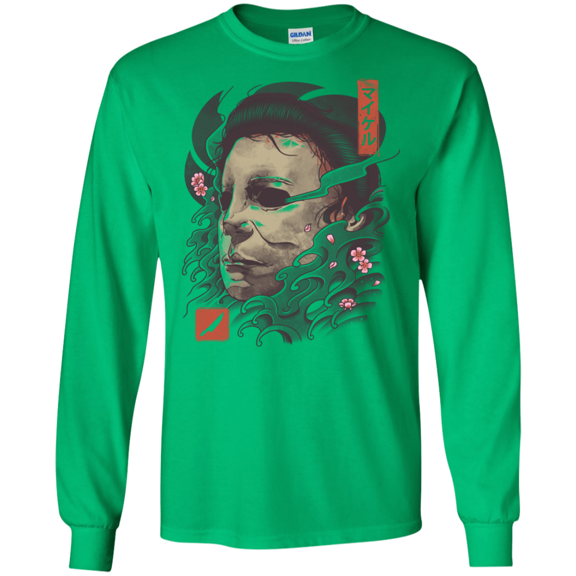 Oni Slasher Mask Men's Long Sleeve T-Shirt