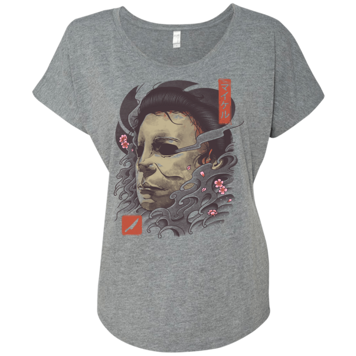 Oni Slasher Mask Triblend Dolman Sleeve