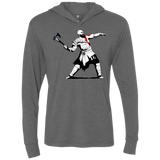 Kratos Banksy Triblend Long Sleeve Hoodie Tee