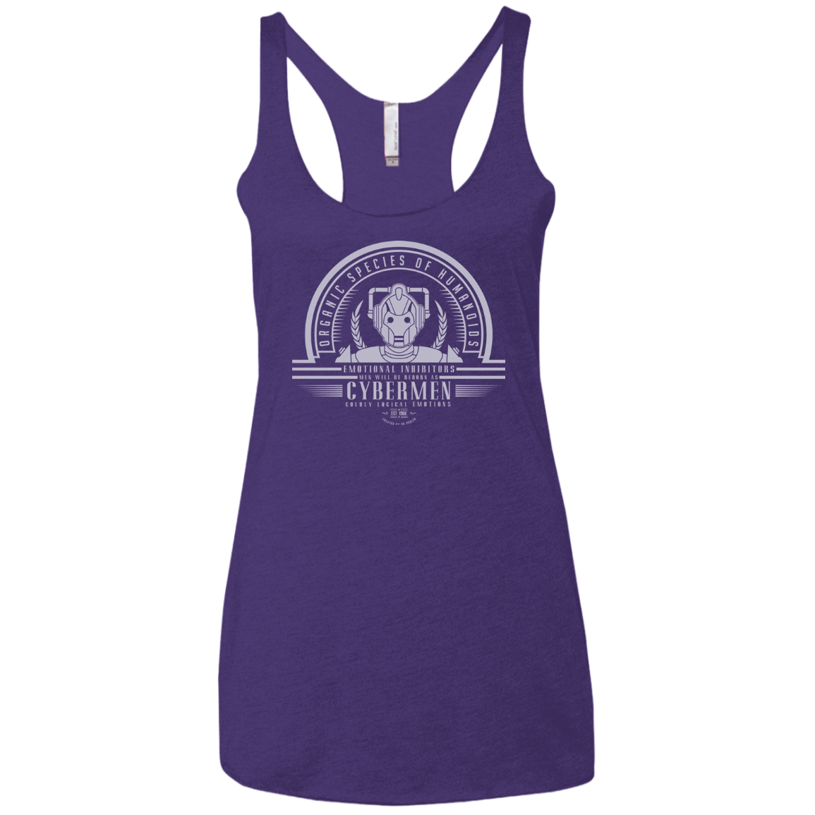 Who Villains Cybermen Women's Triblend Racerback Tank