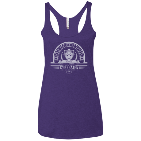 Who Villains Cybermen Women's Triblend Racerback Tank