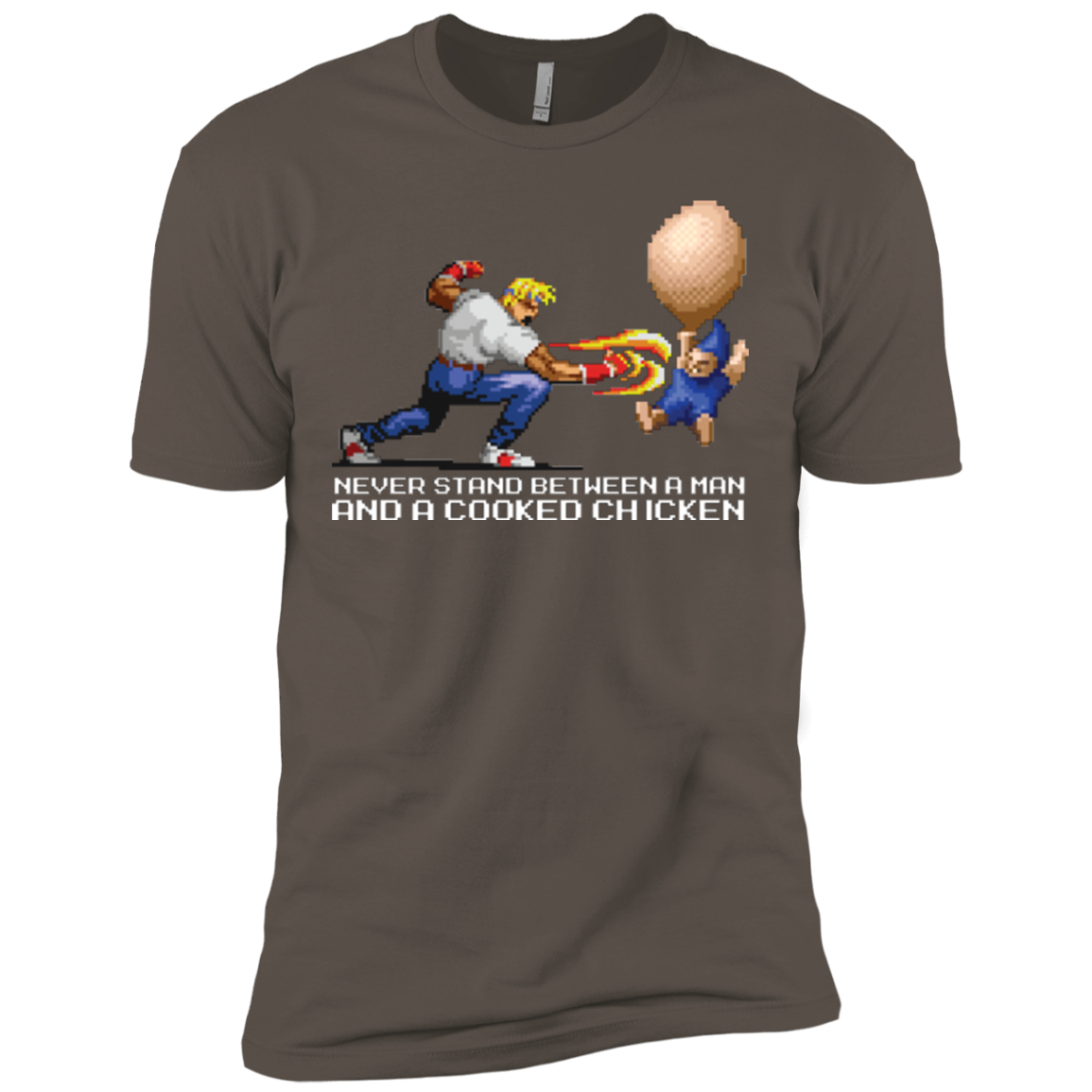 Never Stand Between A Man And A Cooked Chicken Men's Premium T-Shirt