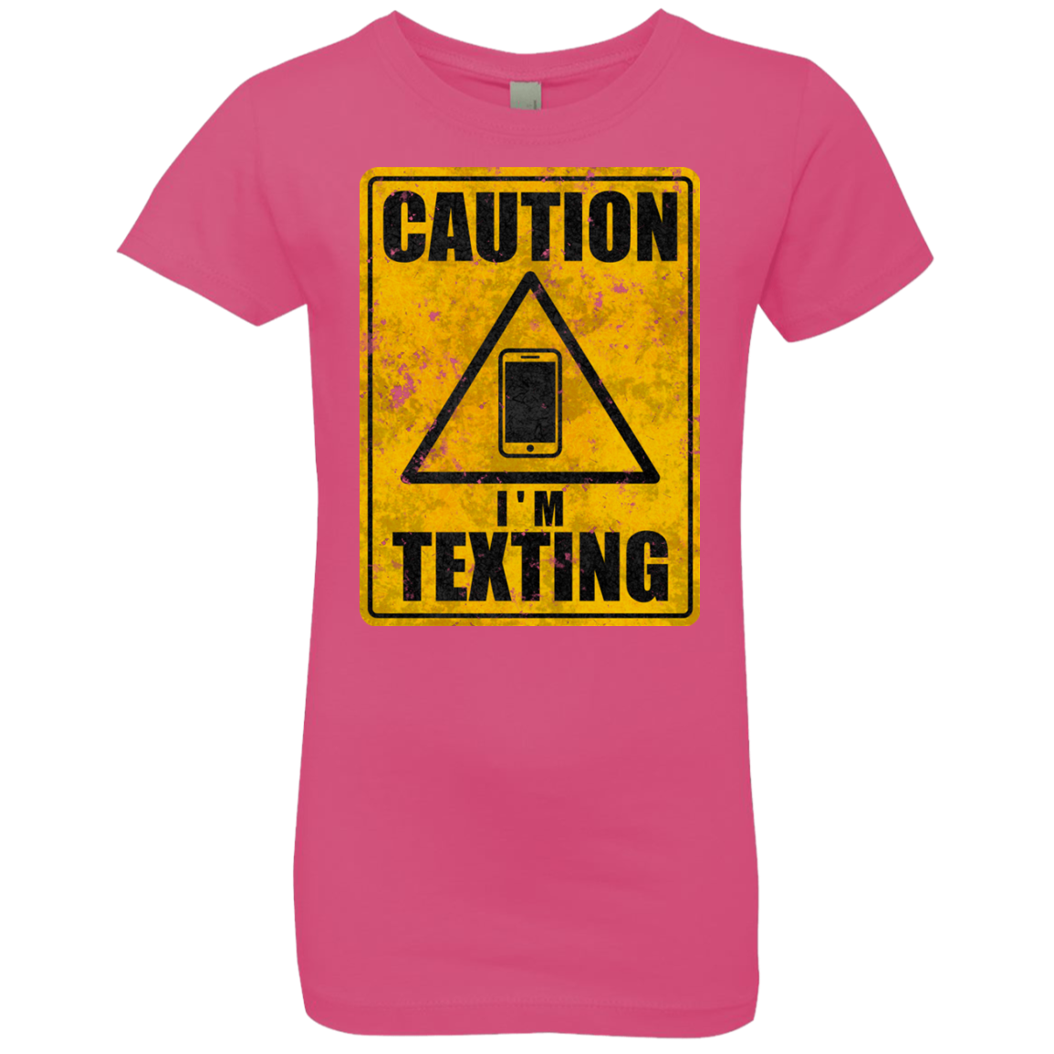 Caution I'm Texting Girls Premium T-Shirt