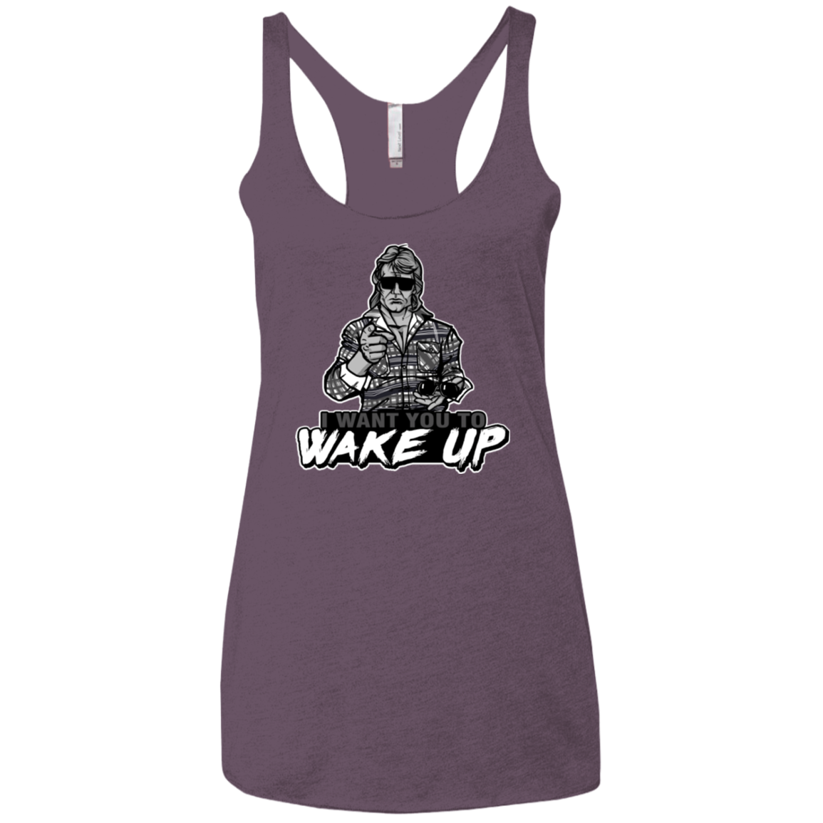 Wake Up Women's Triblend Racerback Tank