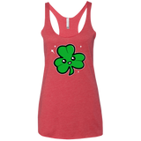 Super Cute Shamrock Women's Triblend Racerback Tank