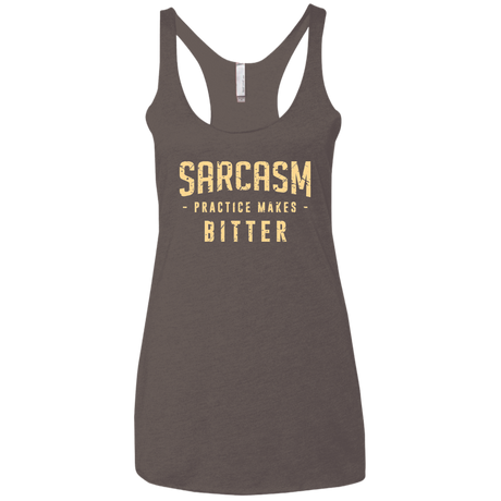 PRACTICE MAKES BITTER Women's Triblend Racerback Tank