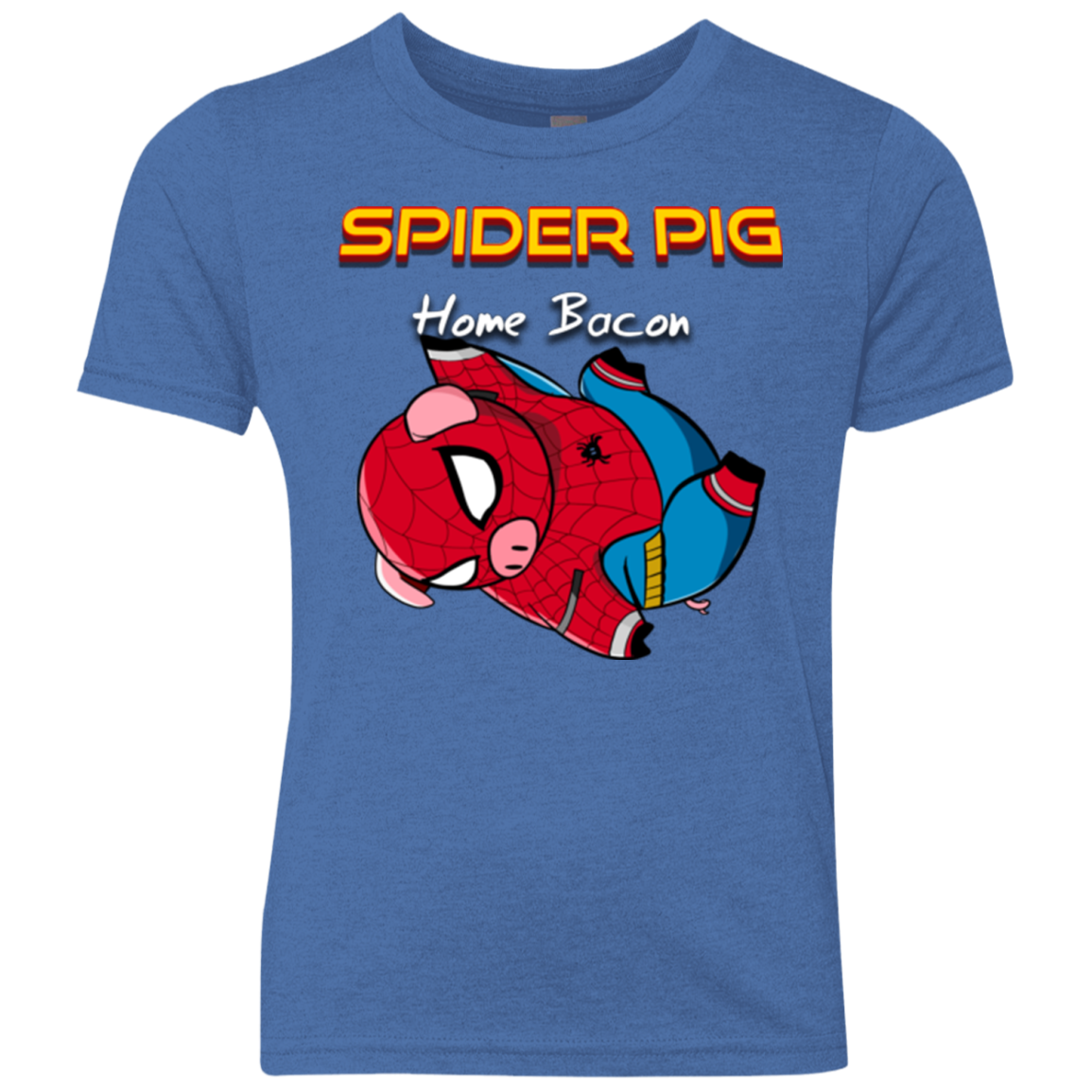 Spider Pig Hanging Youth Triblend T-Shirt