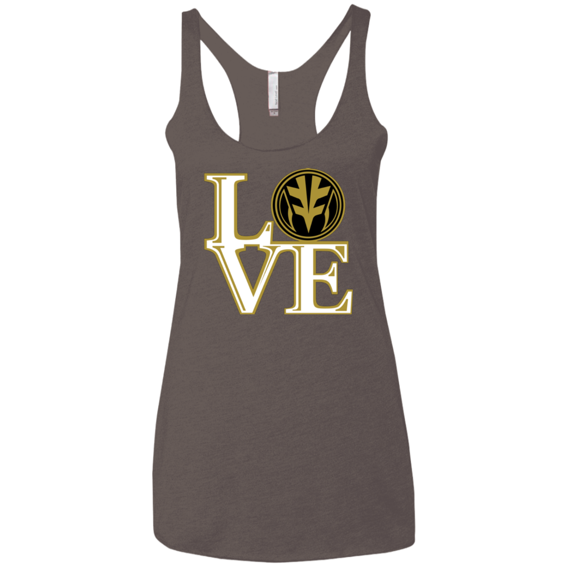 White Ranger LOVE Women's Triblend Racerback Tank