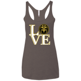 White Ranger LOVE Women's Triblend Racerback Tank