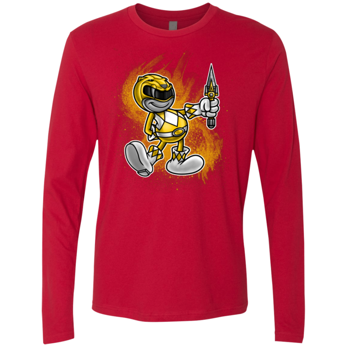 Yellow Ranger Artwork Men's Premium Long Sleeve