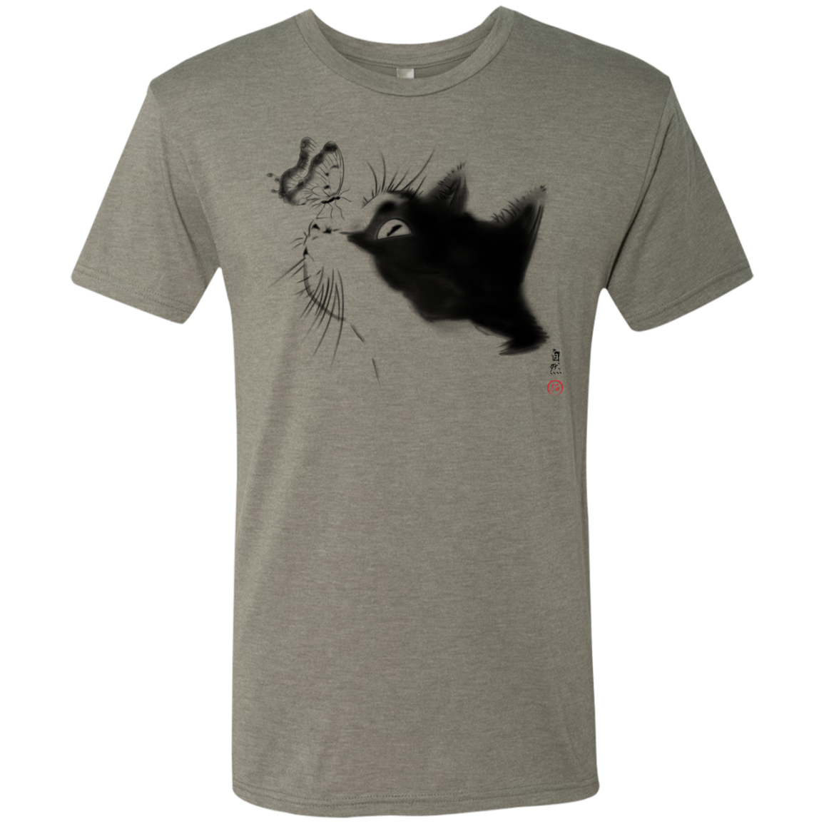 Curious Cat Men's Triblend T-Shirt