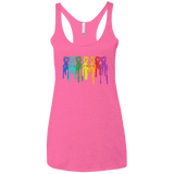 Rainbow Creeps Women's Triblend Racerback Tank