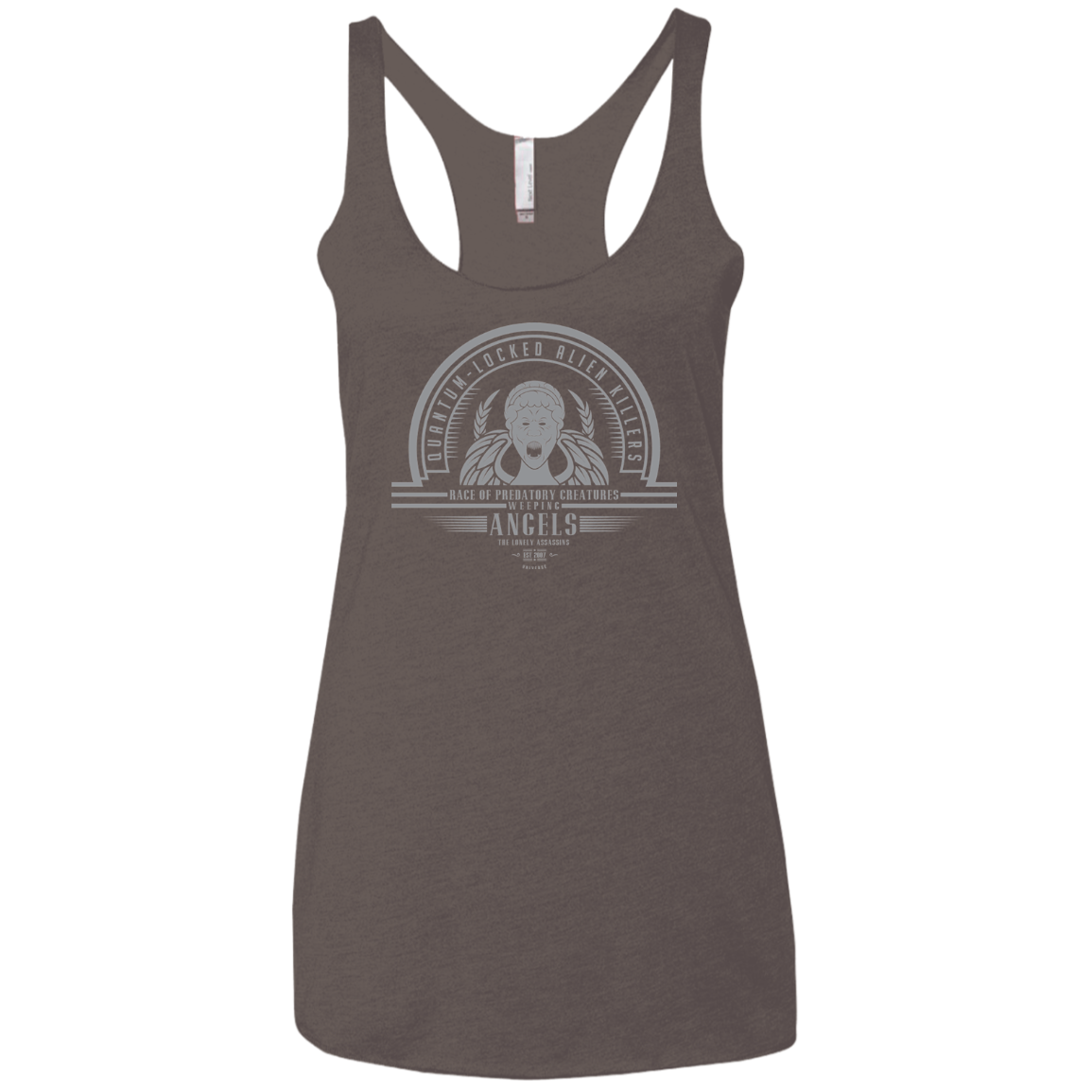 Who Villains Weeping Angels Women's Triblend Racerback Tank