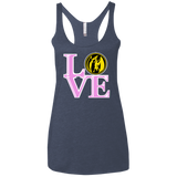 Pink Ranger LOVE Women's Triblend Racerback Tank
