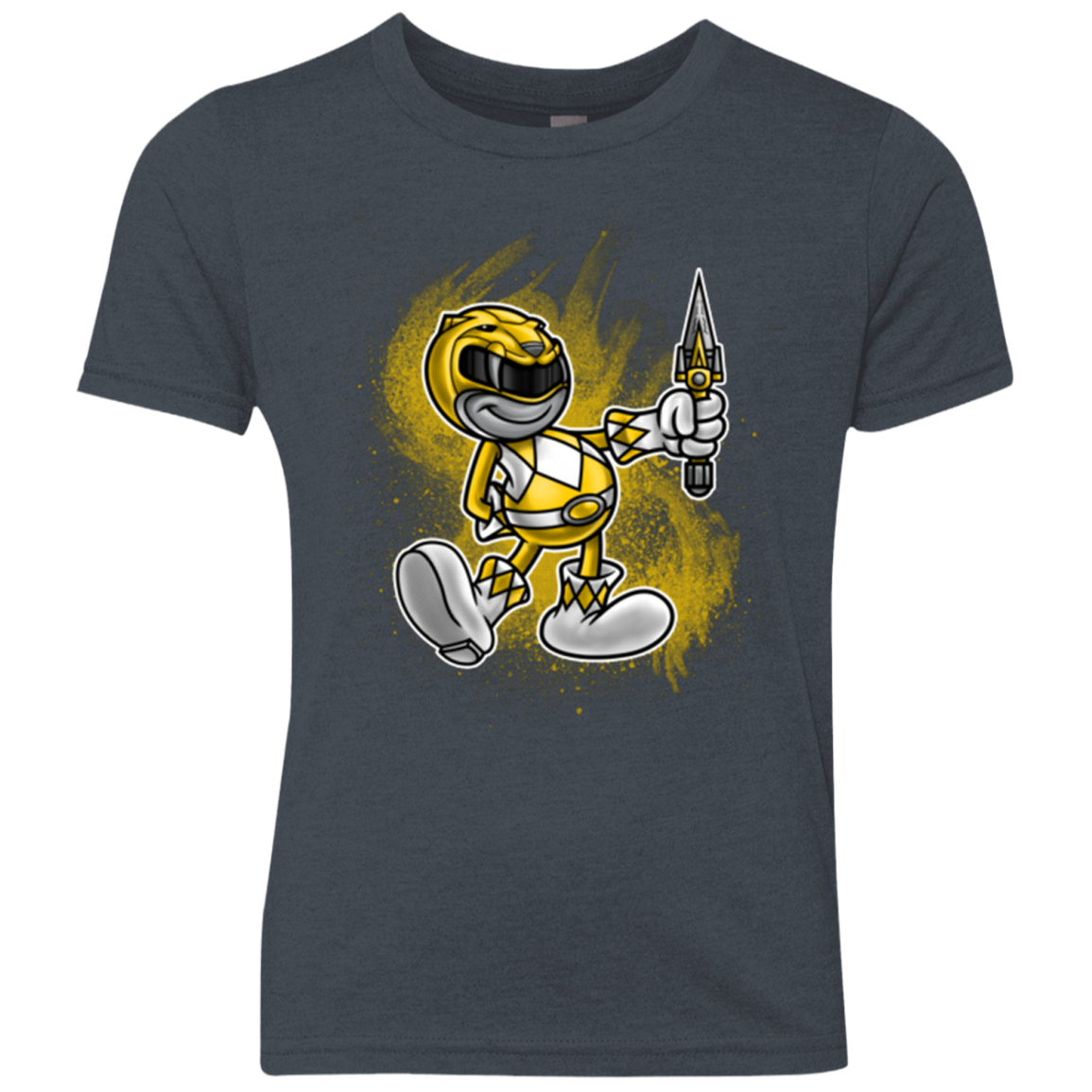 Yellow Ranger Artwork Youth Triblend T-Shirt