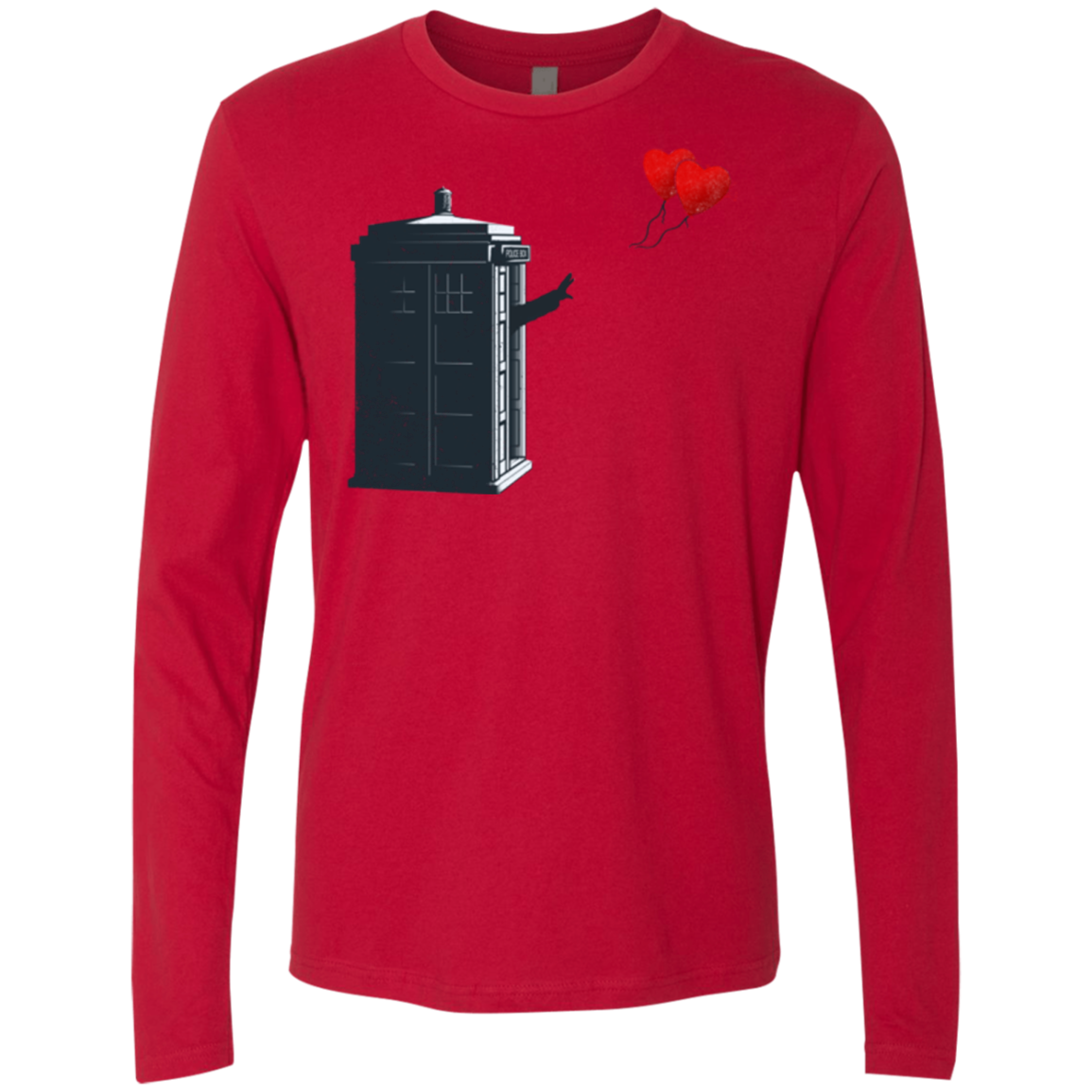 Dr Banksy Heart Balloon Men's Premium Long Sleeve