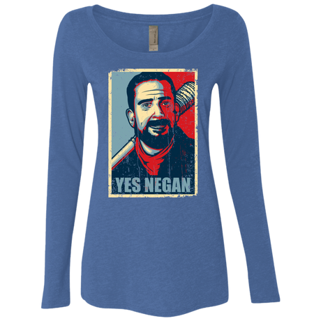 Yes Negan Women's Triblend Long Sleeve Shirt