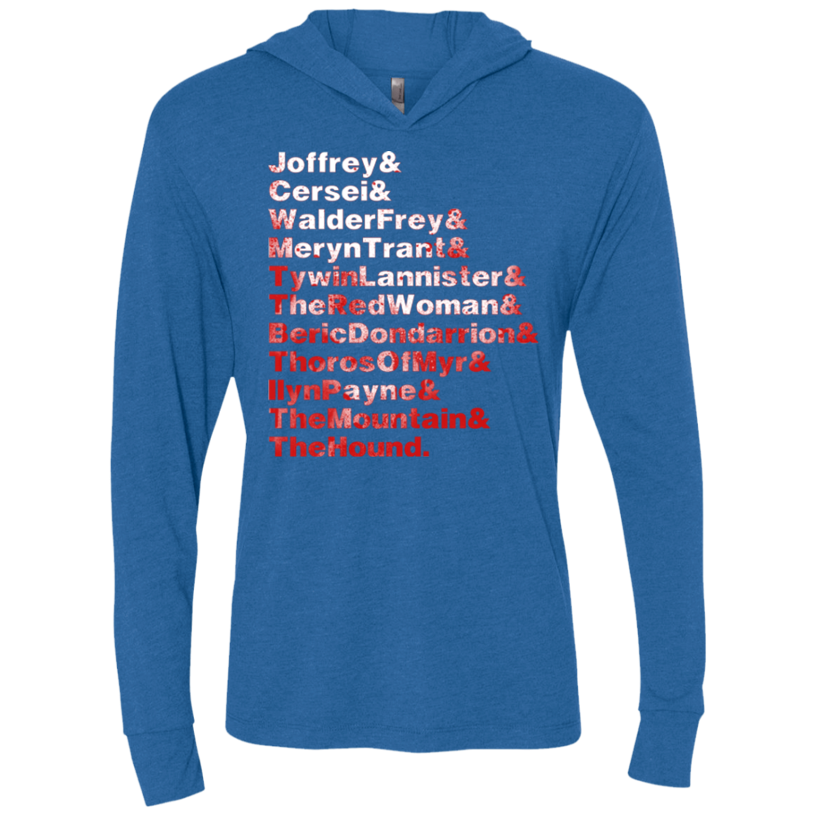 Aryas Kill List Triblend Long Sleeve Hoodie Tee