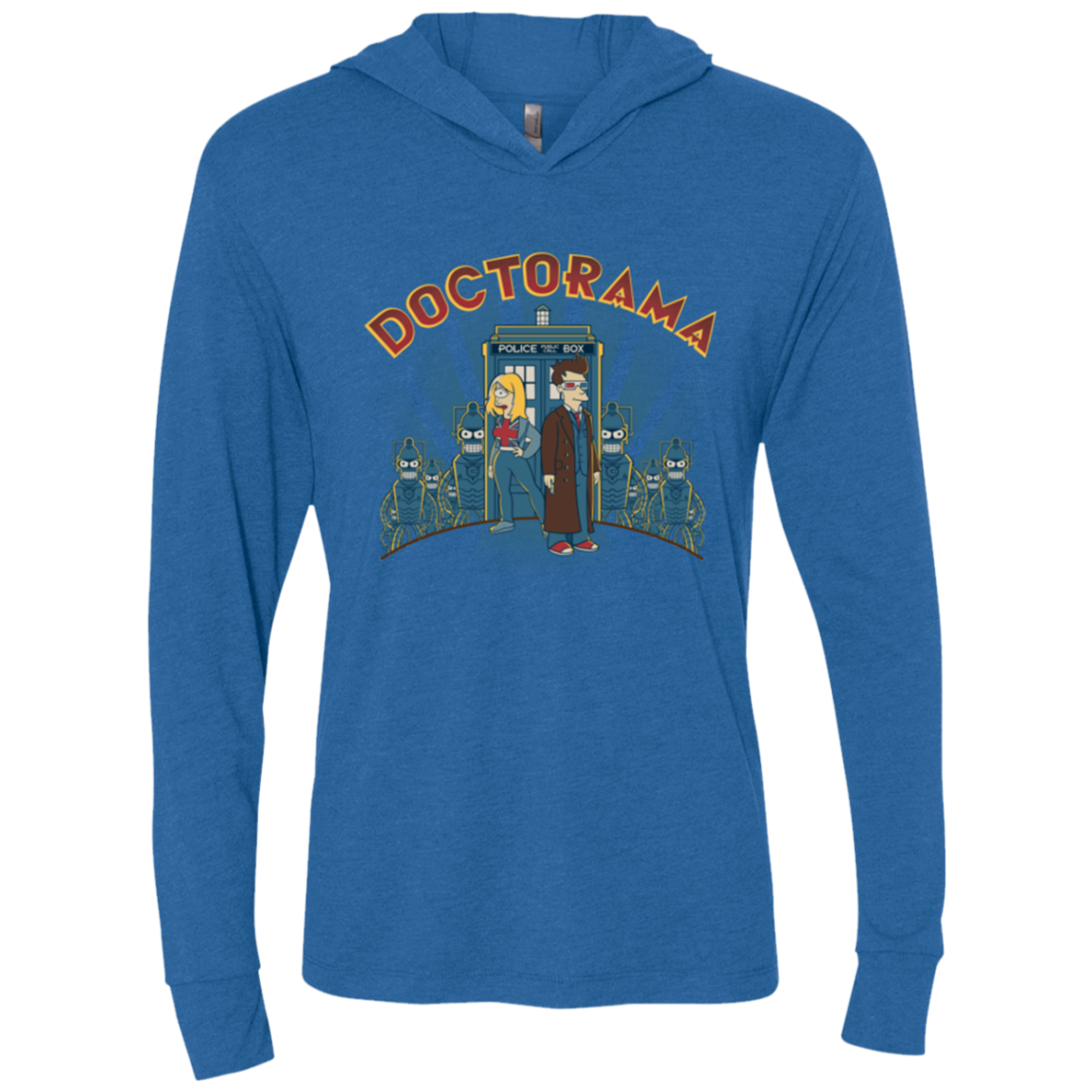 Doctorama (1) Triblend Long Sleeve Hoodie Tee