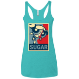 Sugar Powerpuff Women's Triblend Racerback Tank