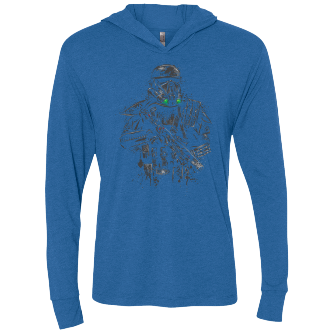 Death Trooper Triblend Long Sleeve Hoodie Tee