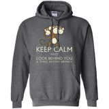 Keep Calm & Look Behind You A Three Headed Monkey Pullover Hoodie