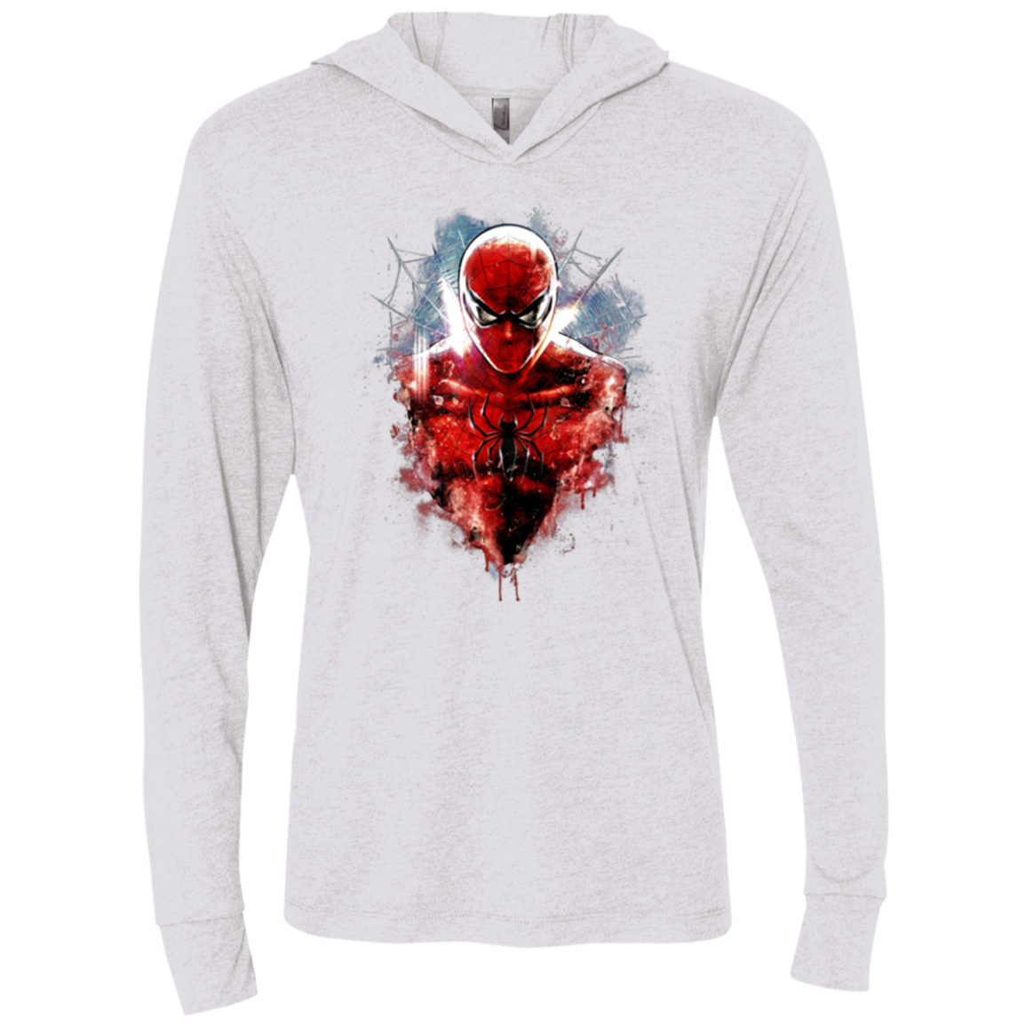 Spiderman Triblend Long Sleeve Hoodie Tee