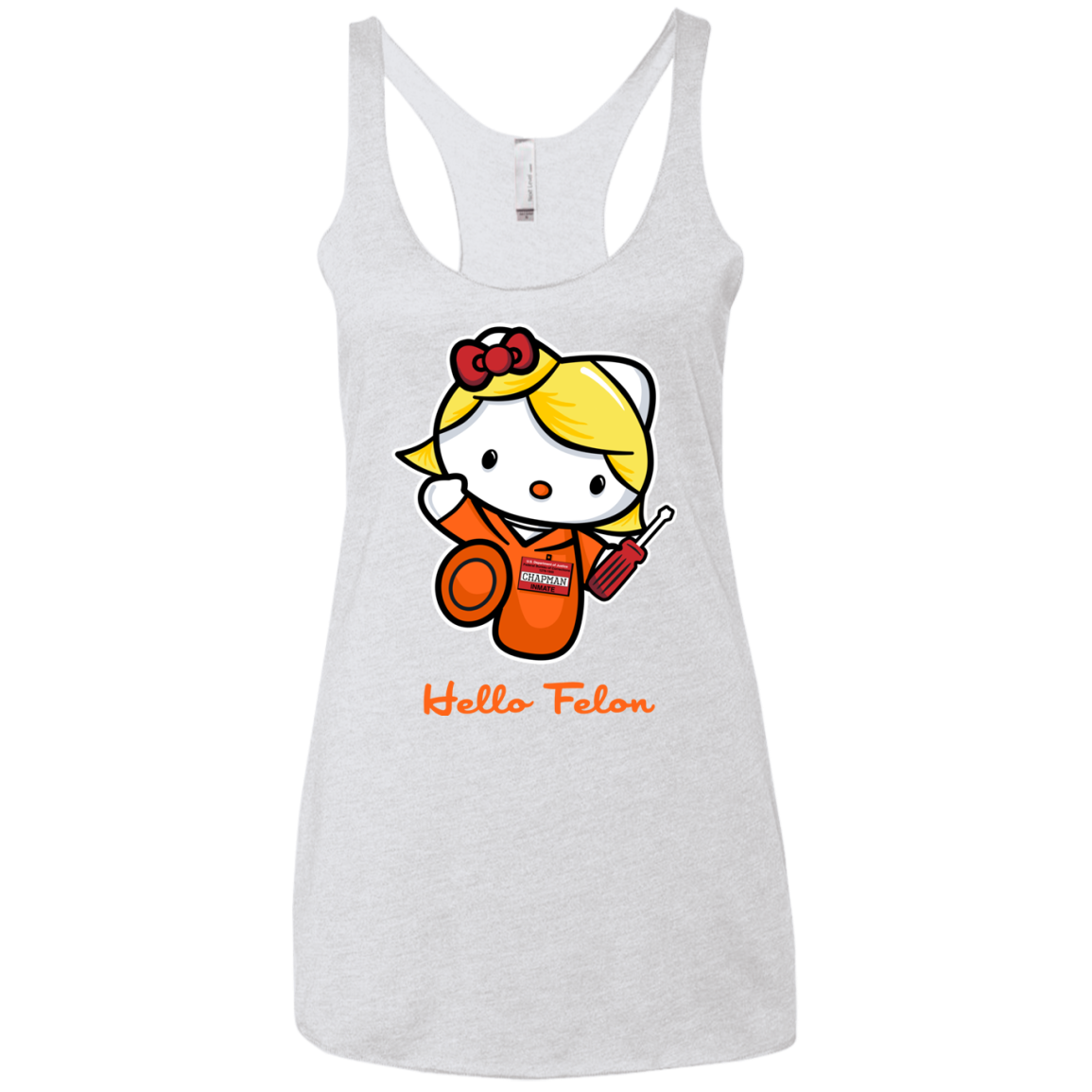 Orange is the New Cat Women's Triblend Racerback Tank