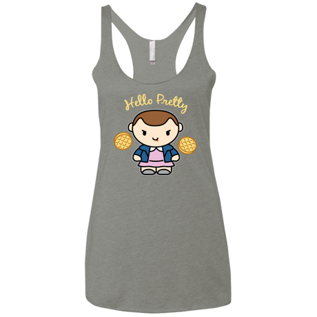 Hello Pretty Women's Triblend Racerback Tank