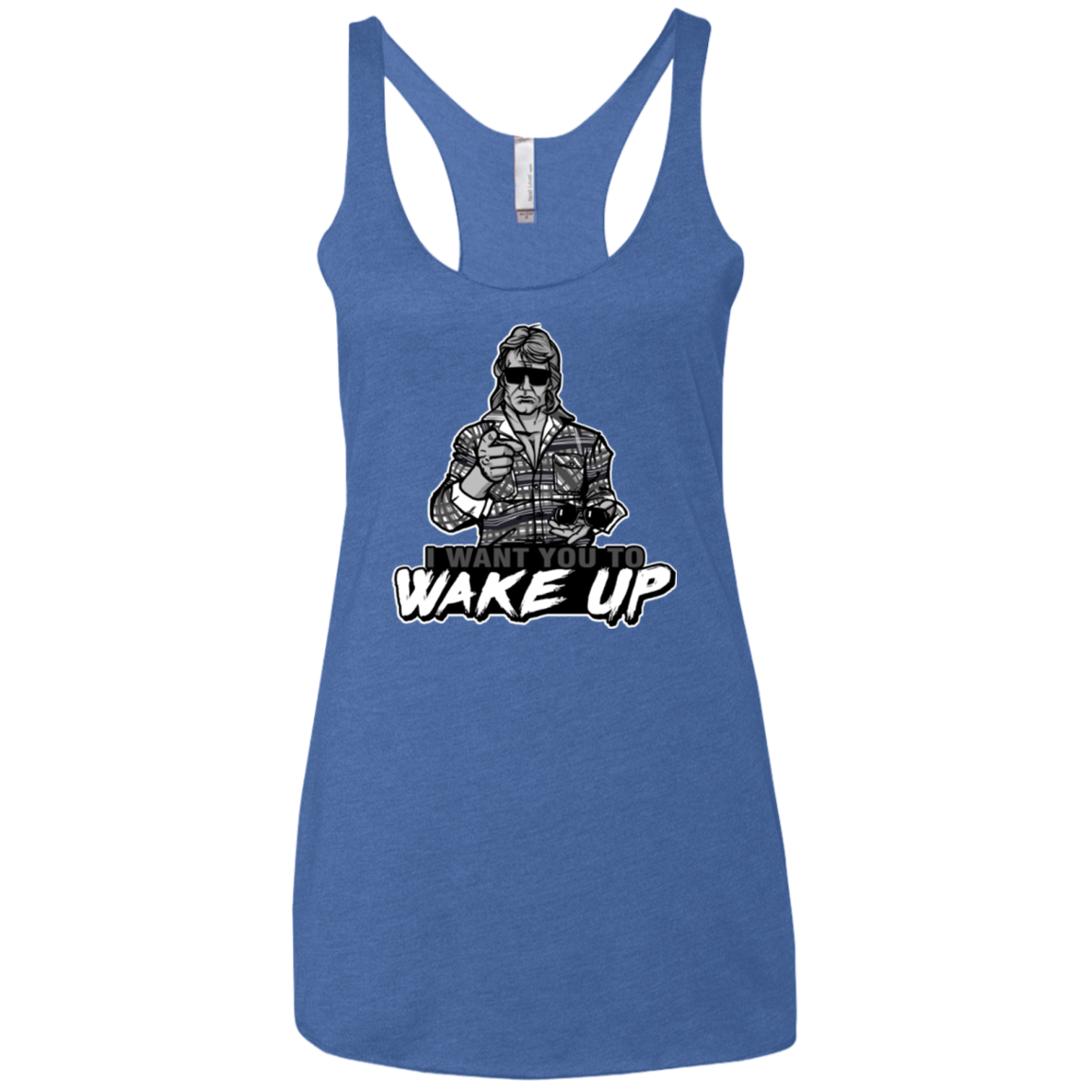 Wake Up Women's Triblend Racerback Tank