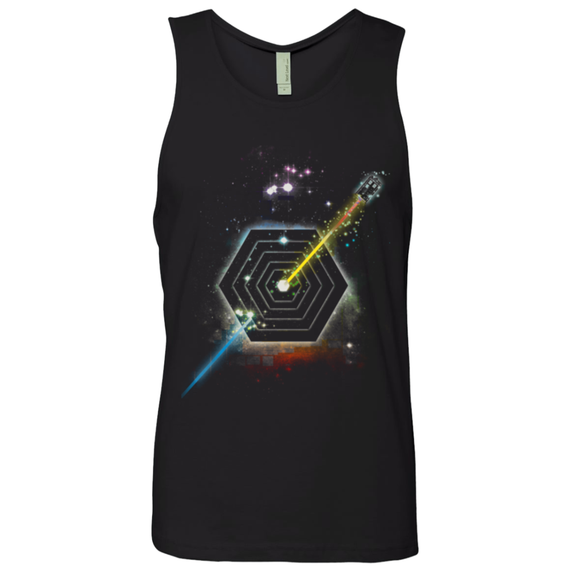 Space Fragmentation Travel Men's Premium Tank Top