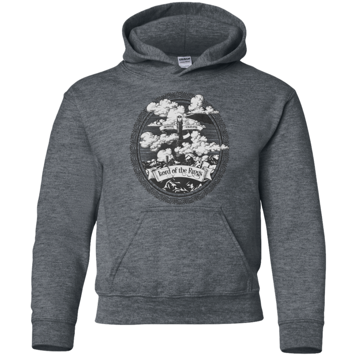 Vintage Mordor Tower Youth Hoodie