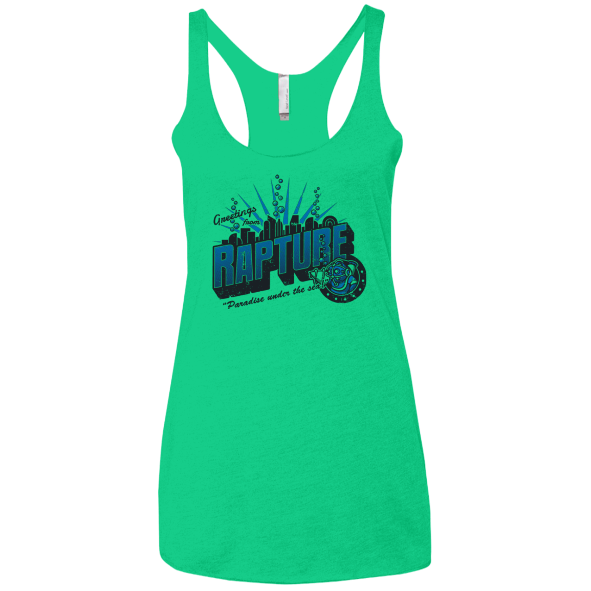 Greetings from Rapture Women's Triblend Racerback Tank