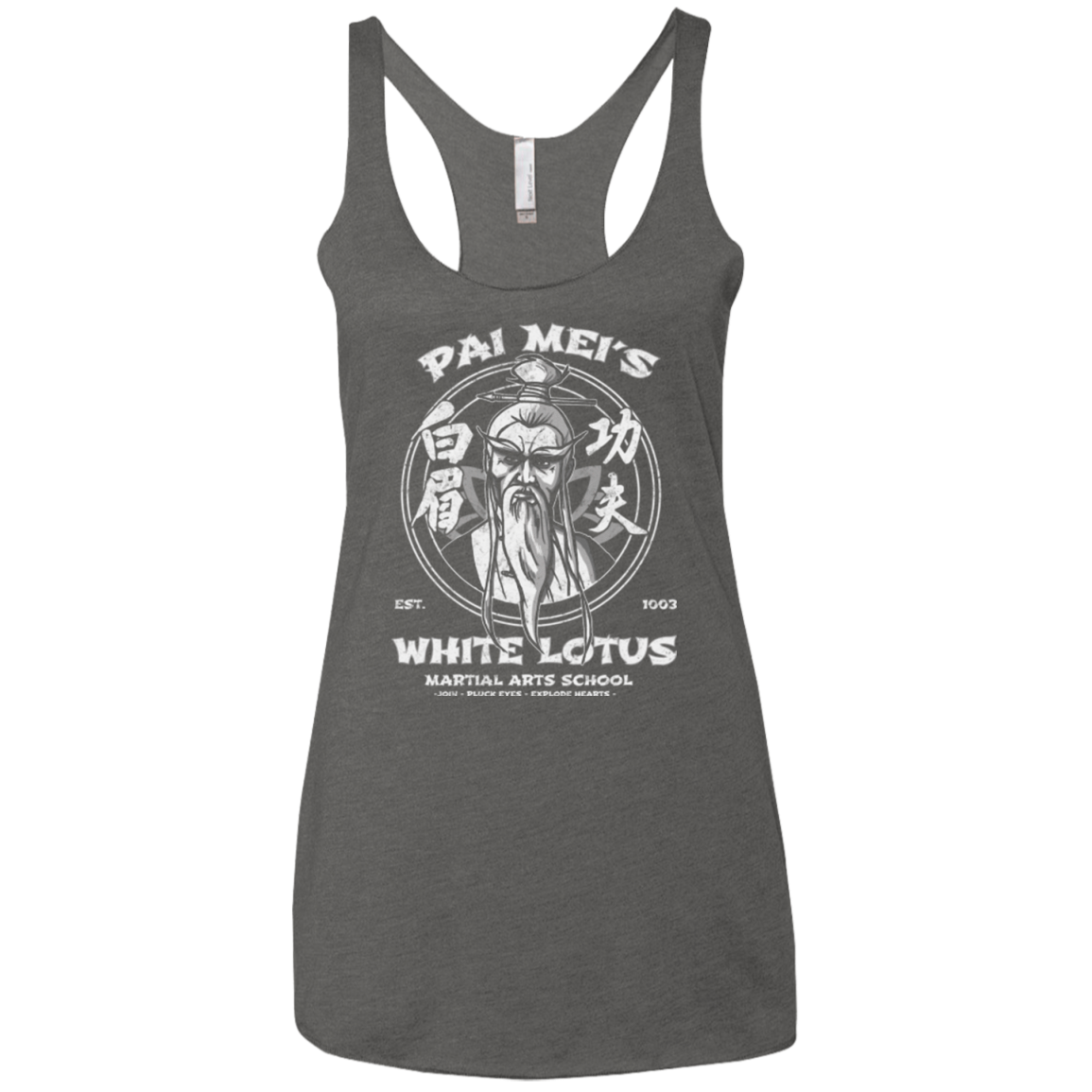 White Lotus Women's Triblend Racerback Tank