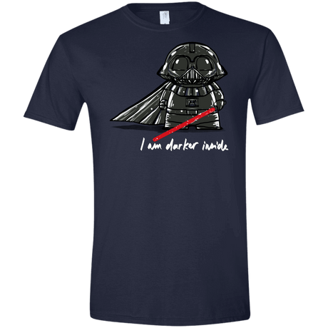 T-Shirts Navy / X-Small Darker Inside Men's Semi-Fitted Softstyle