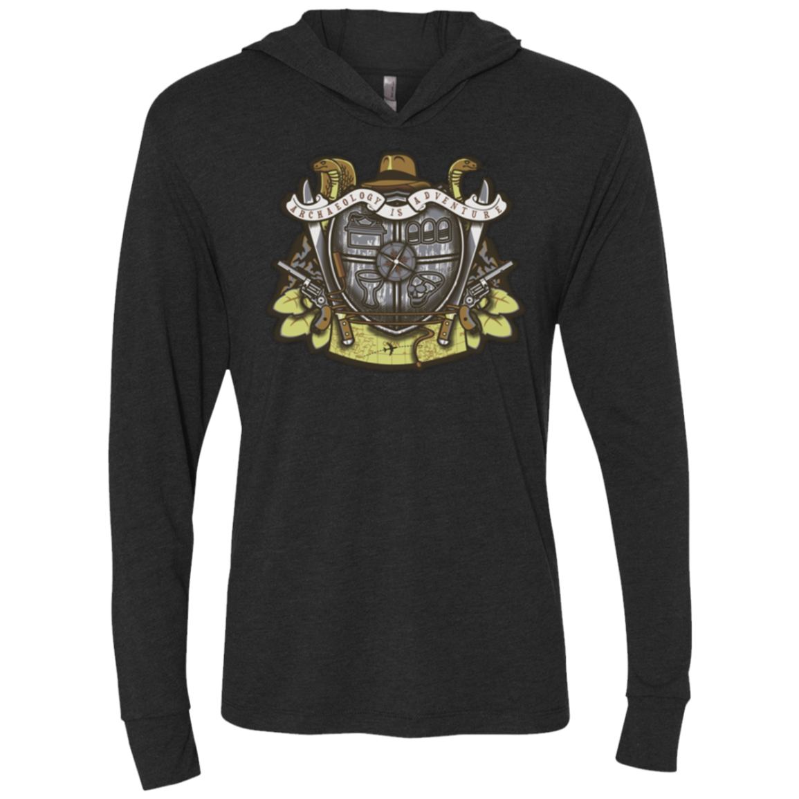 Adventurer's Crest Triblend Long Sleeve Hoodie Tee