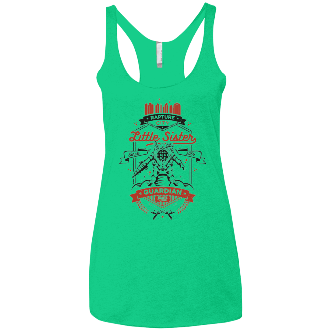 Little Sister Protector V2 Women's Triblend Racerback Tank