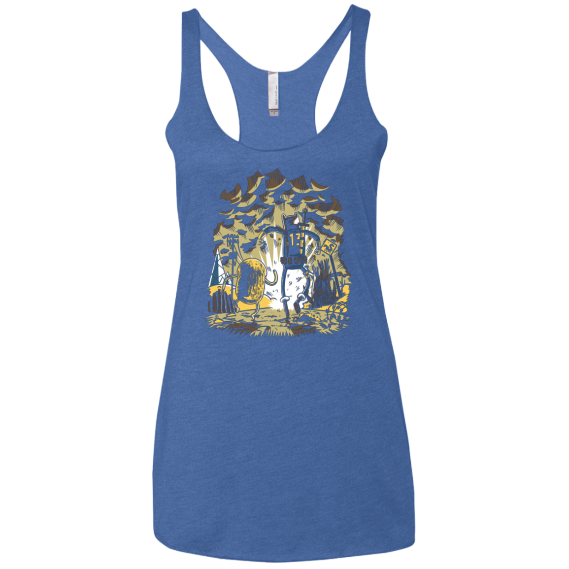 wasteland time Women's Triblend Racerback Tank