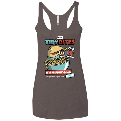 PROPER TIDY BITES Women's Triblend Racerback Tank