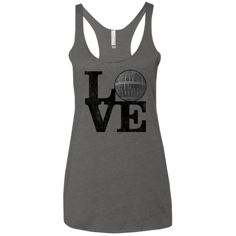 LOVE Deathstar 1 Women's Triblend Racerback Tank