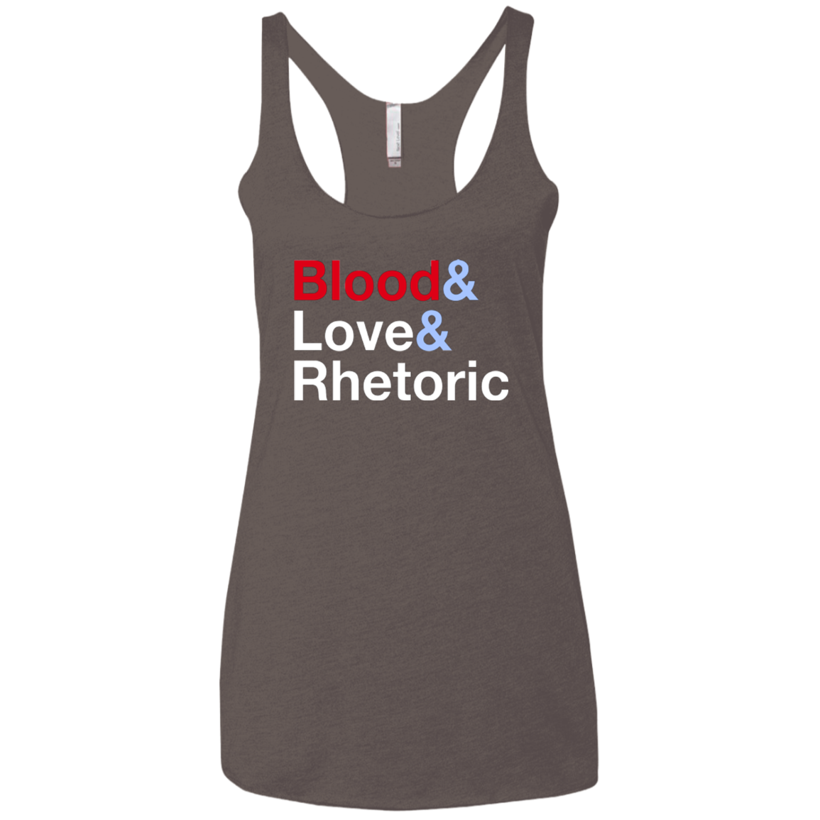 Blood Love Rhetoric Women's Triblend Racerback Tank