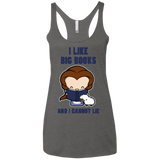 I Like Big Books Women's Triblend Racerback Tank