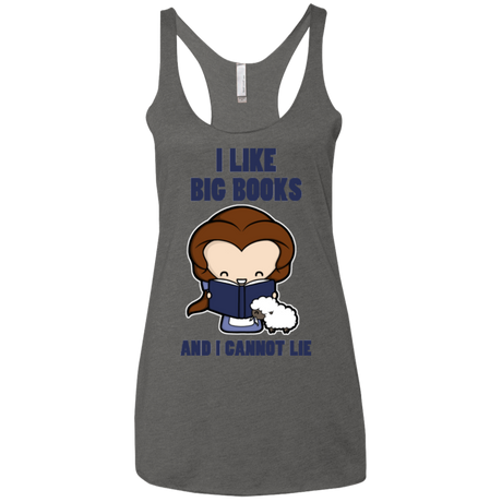 I Like Big Books Women's Triblend Racerback Tank