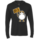 May The Porgs Be With You Triblend Long Sleeve Hoodie Tee